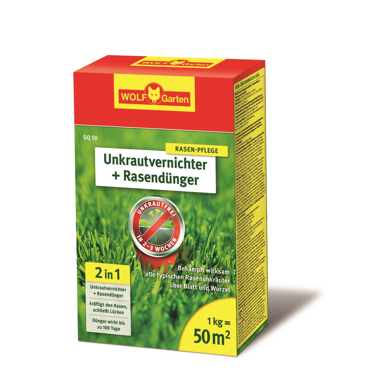 2-in-1 Unkrautvernichter plus Rasendünger